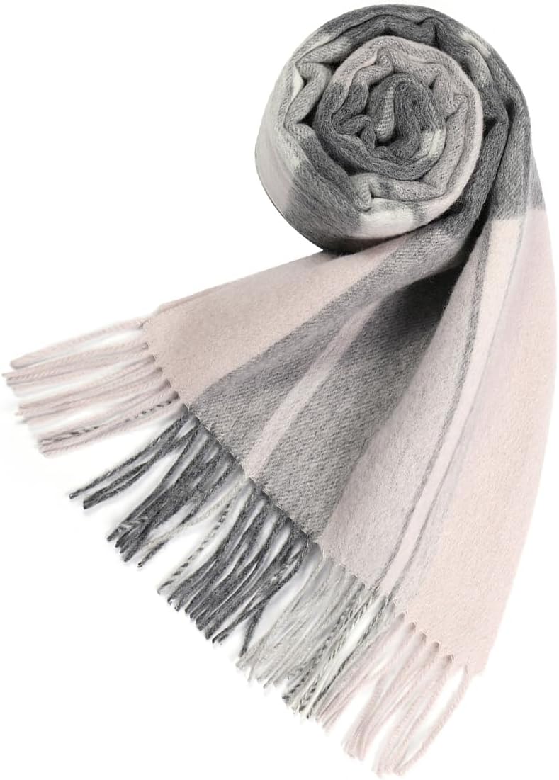 SKNSOFT Winter Wool Plaid Scarf for Men,Women Fashion Tartan Wrap Checkered Scarves - Image 4